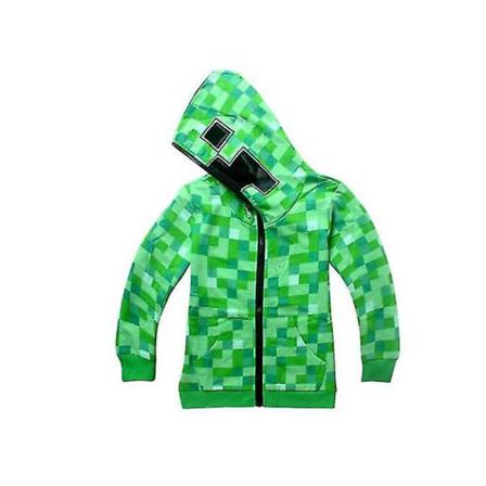 Minecraft Kids Pojkar Youth Hoodie Zip Coat Sweater Jacka