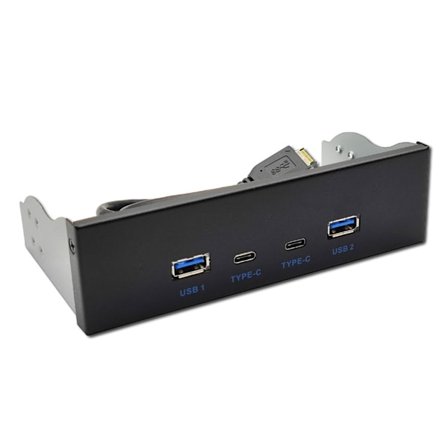 USB3.2 Frontpanel Hub Två Externa Usb3.0 Portar Robust Metallkonstruktion