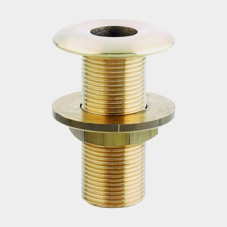 Passagem de casco roscada Maestrini Through Hull Outlet, latão, abaulada, 1 1/4" G (BSP)