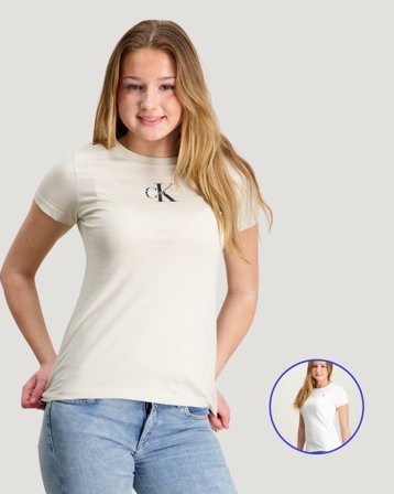 Calvin Klein CK 2PK TEE Grijs T-shirts Meisjes - Kids Brand Store
