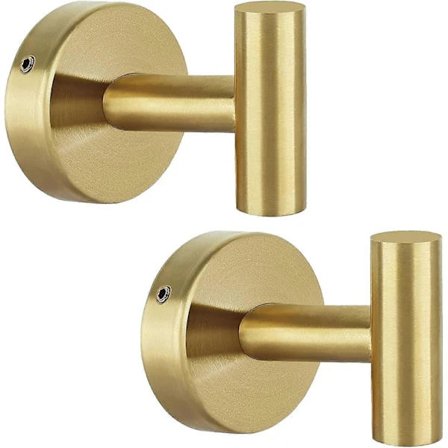 Baderomshåndklehenger, skruemontert metallkrok matt svart badekåpehenger rustfritt stål kraftig dørhenger håndkle badekåpe klær garderobe svam...