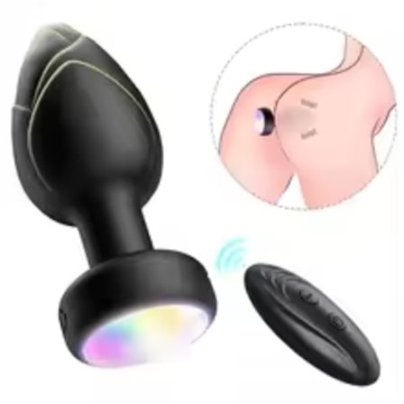 LED Anal Dildo Vibrator Trådlös Fjärrkontroll Män Prostata Massager Kvinnlig Vagina Onani för Vuxen Sexleksaker Kvinnor Män