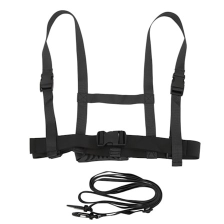 Ski-skuldersele til børn, justerbar snor, snowboard, skøjtetræning, vinter, udendørs sport, sort