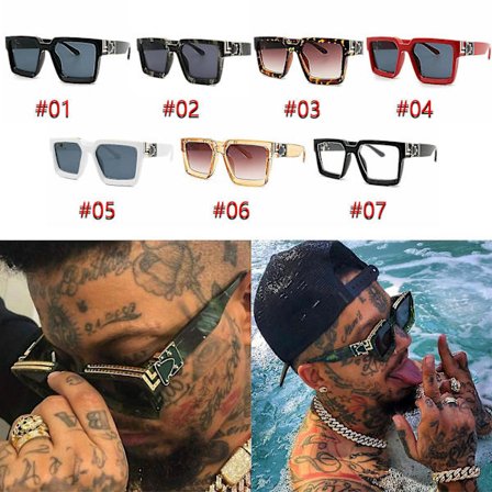 Ylisuuret Paksukehysteiset Neliömäiset Aurinkolasit Retro Miehille Naisille Jbalvin Hip Hop Lasit