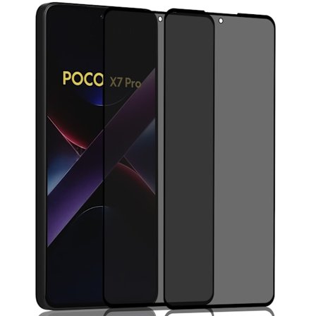 2-Pack Xiaomi Poco X7 Pro Privacy Näytönsuoja - Karkaistu Lasi 9H - Super laatu 3D