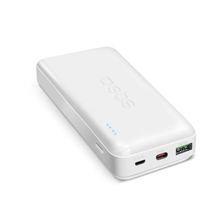 Powerbank SBS TTBB20000PD20W 20000 mAh 20W Power Delivery med MicroUSB, USB-C, USB-A - hvit