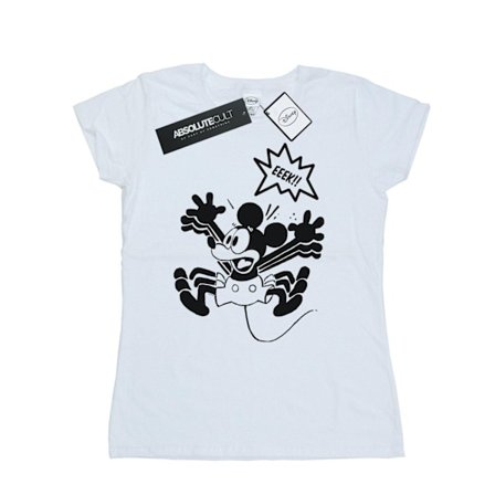 Disney Womens/Ladies Mickey Mouse EEEEEK! Bomull T-shirt L Vit