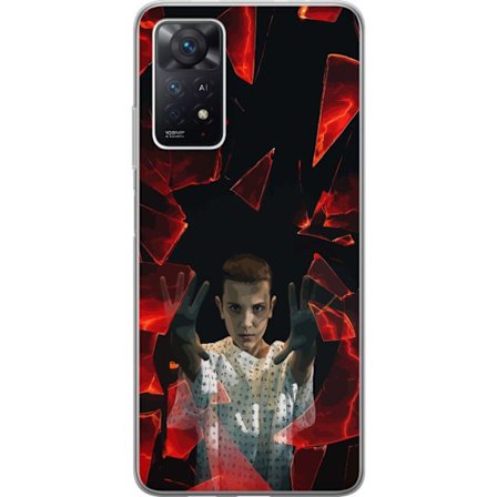 Yhteensopiva Puhelinkuori Xiaomi Redmi Note 11 Pro 5G Yliluonnollinen tyttö, jolla on telekineettisiä voimia ja leijailevia punaisia lasipaloja dram