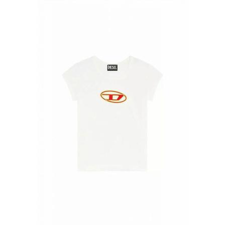 Diesel T-Shirts vit, Dam, Dam, Storlek: S