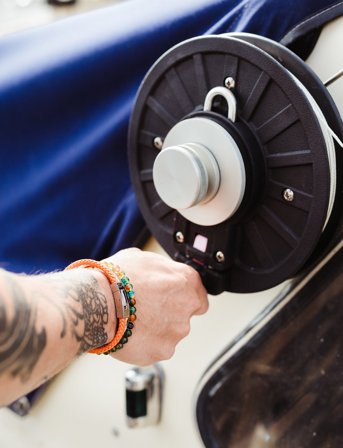 edd. Leather Bracelet Singel - Orange - 5 cm