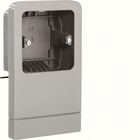 Hager SL20080911D1 Apparatdosa för kanalhöjd 80 mm Aluminium, Installationsmaterial