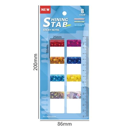 160/400 ark Index Memo Pad Bokmärke 02-2BAG(160ARK) 02-2Bag(160Sheets)