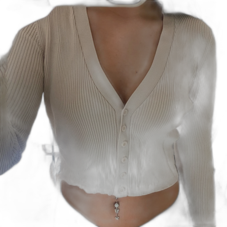 Beige tröja med knappar