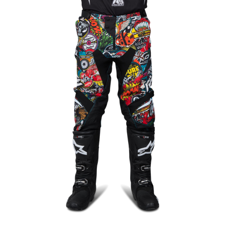 Pantaloni Cross O'Neal Mayhem Lite Crank Nero-Multi 38