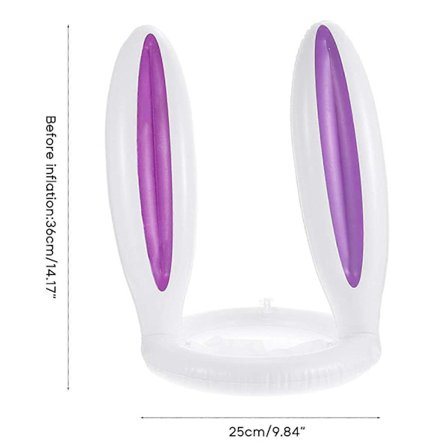 Påske Oppustelig Kaninøre Ringkast Spil Ornament 1 Sæt PVC Materiale til Børns Fødselsdagsfest Gave Legetøj Pink[D]