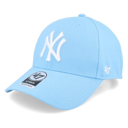 47 Brand - MLB Blau adjustable Cap - New York Yankees Mvp Columbia Blue Adjustable @ Hatstore