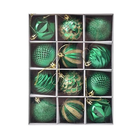 Juleferie Dekorationer 6cm12pc Julekugle Gaveæske Malet Sæt Juletræ Dekoration Vedhæng Ferie Vindue Layout