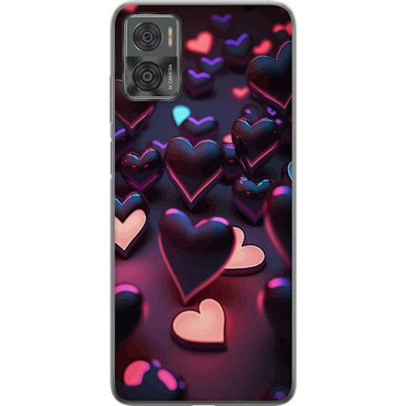 Kompatibel Mobilcover til Motorola Motorola Moto E22i Midnatshjerter