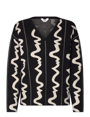 Object Objray L/S V-Neck Top E Div - Black - S