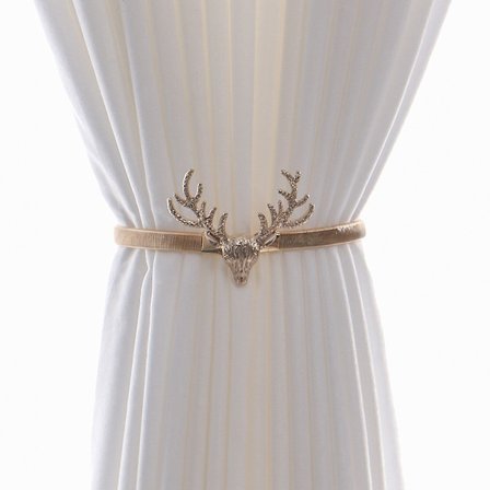 4-pak julegardinbånd i aluminiumslegering med fjederdesign, gardinholdere med bladudskæringsdesign, gardinbånd til gardiner