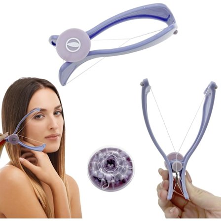 Ansiktshårborttagare, manuell portabel epilator med 5 förskurna extra starka trådar, skönhetsepilator skönhetsverktyg