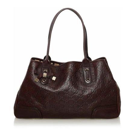Gucci Vintage Pre-owned Guccissima Princy Tote Tas , Bruin , Dames , Maat: ONE Size Vintage Tassen