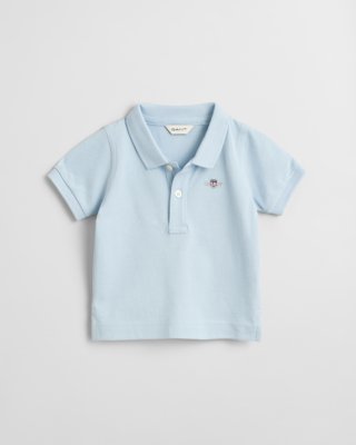 GANT - Shield piqué polo skjorte til barn, unisex calming blue