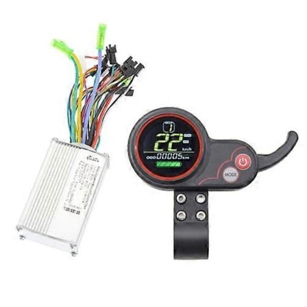 SL-100 450/500W 36-60V Elektrisk Scooter LCD Speedometer 9 Rør Børsteløs Controller Sæt