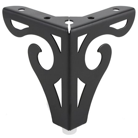 Sett med 4 moderne ben i sort metall for bordben