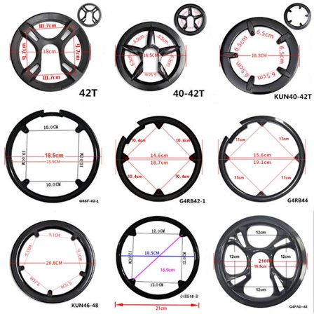 Sykkel Kranksett Tilbehør Plast Kjedeskjerm Kjedebeskyttelsesring Kranksett Beskyttende Kjedeskjerm_MGF