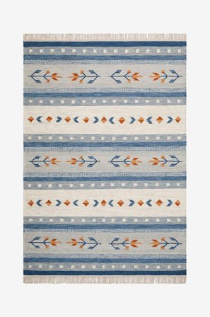 KM Home - Villamatto Fagersta - Sininen - Villamatot - 160X230 - - Homeroom