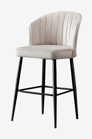 Hanah Home - Sæt med barstole (2 stk.) - Buri - Beige - Barstole & -taburetter - Fra Homeroom