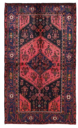 Håndknyttet Persisk Hamadan Teppe 142X242 Svart/Mørk Rød