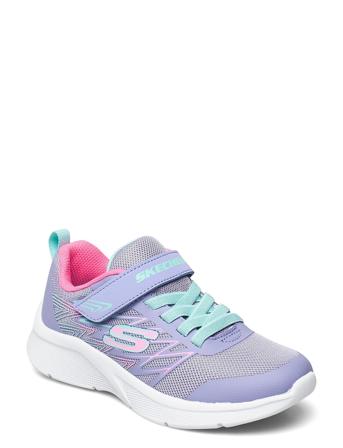 Girls Microspec - Bold Delight Låga Sneakers Blå Skechers