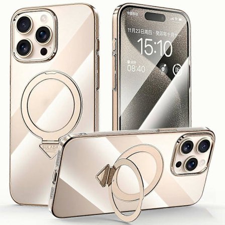 SULADA Skal för iPhone 15 Pro Max Kompatibelt med MagSafe Stöd Klar PC Telefonfodral