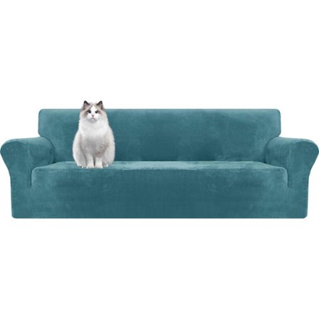 Sofaovertræk med armlæn, elastisk strækbar skridsikker fløjl, anti