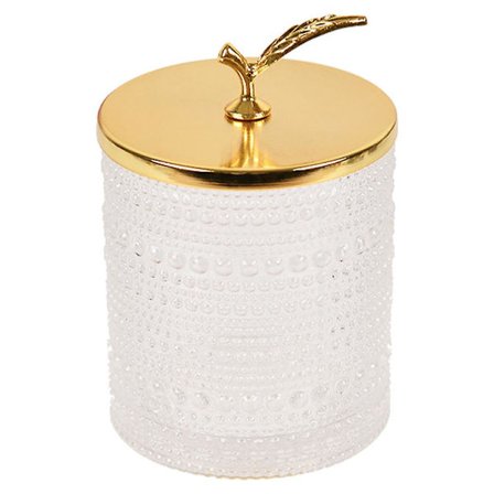 Søde krukke dekorative krukker med låg opbevaring smykker glas nips ting boks sød slik skål, til kvinder grå