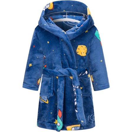 Barn Morgonrock Pojkar Flickor Hooded Robes Toddler Mjuk Pyjamas Sovkläder