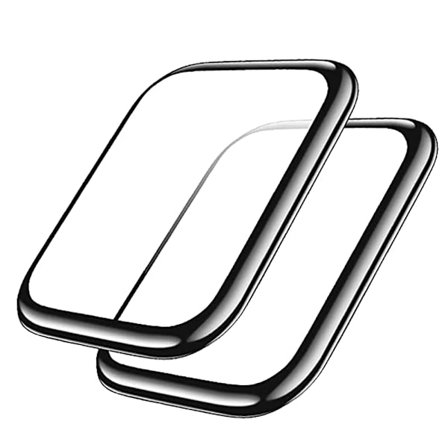 Apple Watch Series 4/5/6/SE 40/44mm Skärmskydd Svart ram (2pack)