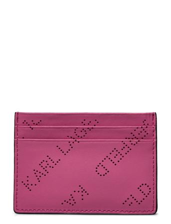 K/Punched Ch Bags Card Holders & Wallets Card Holder Vaaleanpunainen Karl Lagerfeld Bags