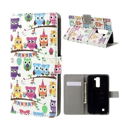 Hagerup LG K10 Nahkakotelo Korttitaskuilla - Pöllö Perhe