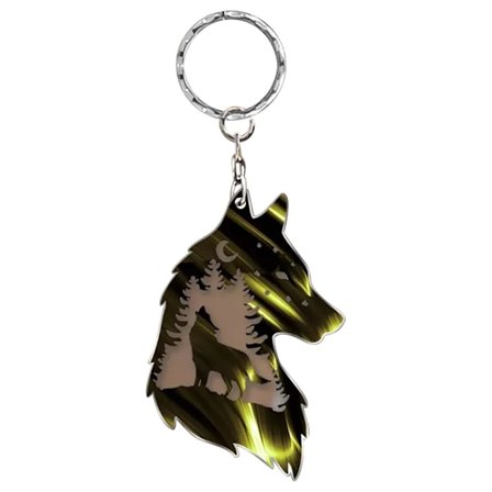 Wolf Key Chain, Plateau Wolf Decoration, Wolf Key Chain Gift