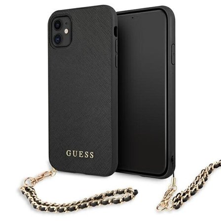 Guess Saffiano kedjefodral för iPhone 11 6,1" / Xr - svart