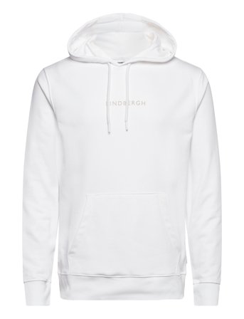 Lindbergh Logo Chest Print Hoodie Sweat - White - M