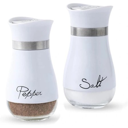 2 Salt- och pepparkar Salt- och pepparkvarnar Salt- och pepparset Saltkar Pepparkar Kökstillbehör (vit) Vit