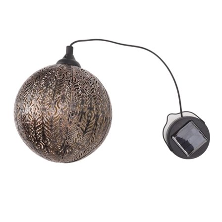 5.9in Solar Lantern Garden LED Solar Hängande Lights Round Wheat Lights for Pathway Yard