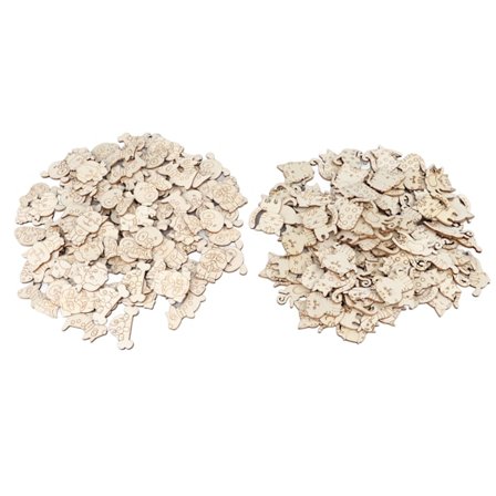200 stk. Ubehandlede tre Dyrechips DIY Innovative Tomme Tre Katte- og Hundeornamenter for Hjemmebarnehage