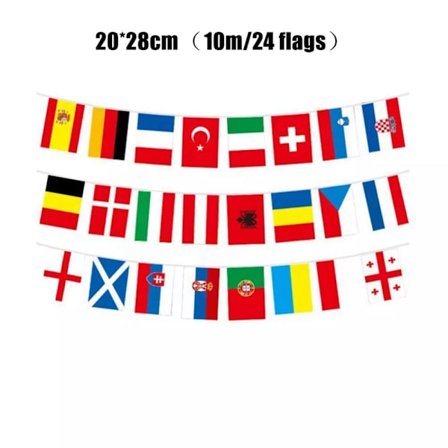 2024 fotbolls-EM Fan Flagga