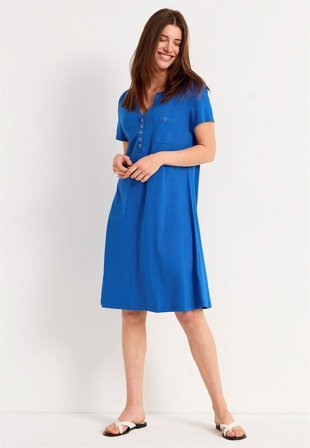 Cellbes of Sweden - Vidunderlig myk Jersey-kjole i blå for damer i størrelse 58/60