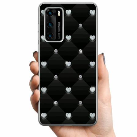 Huawei P40 Tpu Mobilskal Bling Heart